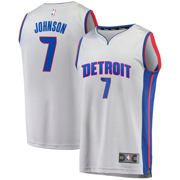 Camiseta Stanley Johnson 7 Detroit Pistons Statement Edition Gris Hombre